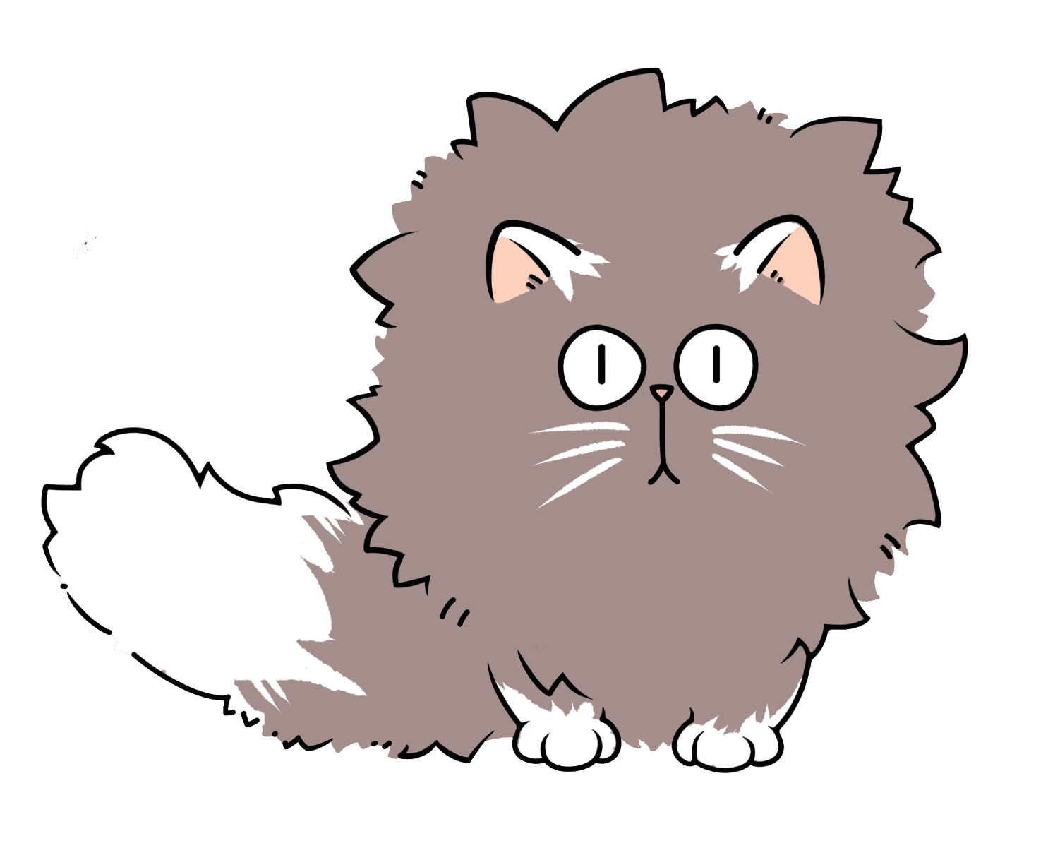 Wonton ā a round, fluffy cartoon cat